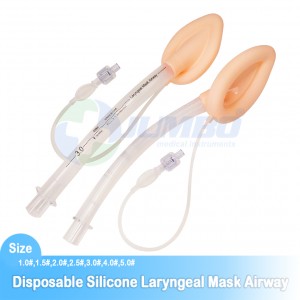 Vía aérea laríngea de la máscara laríngea del silicón reutilizable médico disponible