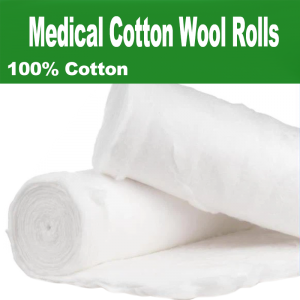 Rouleau de laine de coton stérile absorbant médical