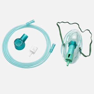 Jednorázová lékařská kyslíková maska ​​s hadičkou