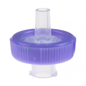 Filter Syringe PVDF Hydrophobic cuidhteasach airson obair-lann
