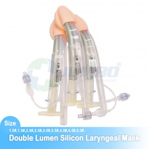 Kvaliteetne ühekordselt kasutatav silikoonist kahe luumeniga standardne kõri mask Airways
