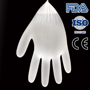Vanlig rabatt Kina produsent PVC vinyl hansker Pulverfri engangs medisinsk klare vinyl hansker