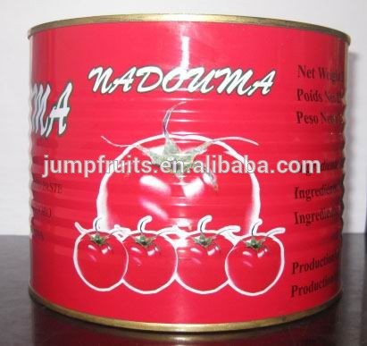 Double concentrated of canned tomato paste