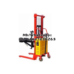 Electronic Forklift Semi-automatic Electric Drum Flip Truck