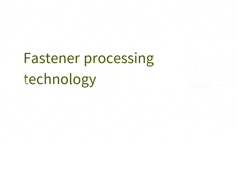 Fastener processing technology