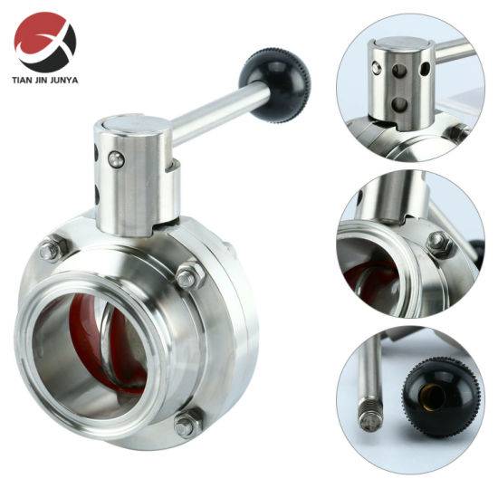 Junya OEM Supplier Stainless Steel CF8/CF8m Wafer Type Duplex Butterfly Valve for Pn10/Pn16 or 10K/16K or Class150/300/600 for Sanitaty/Oil/Gas/Water