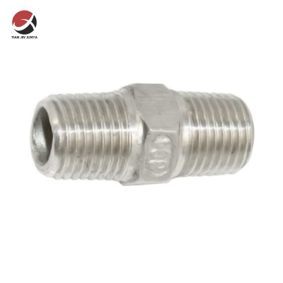 Manufacturer Direct Stainless Steel 304 1/4″ NPT Male Thread Hexagon Nipple for Plumbing System