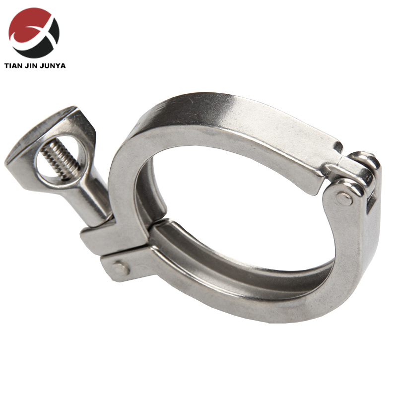 High Quality for Poly Pipe Fittings - OEM Lost wax investment stainless steel casting / 304 316 clamp huck hoop polished accessories quick coupling buckle pipe clamp – Junya