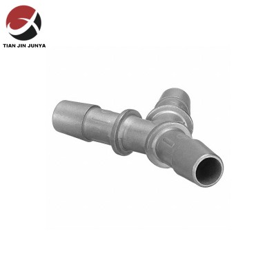 OEM Precision Investment Lost Wax Casting Stainless Steel Customized according to your drawings Barbed Y Connector 316L Stainless Steel 3/8 in Barb Size Silver