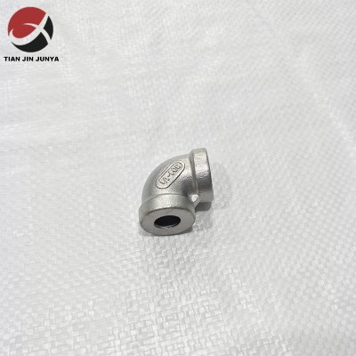 Lost Wax Casting Stainless steel fitting 304 316 customized parts China manufacturer Elbow Threaded 1/4″