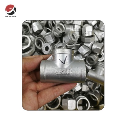 OEM Investment Casting/Lost Wax Casting Stainless Steel Equal Tee Pipe Fittings for Water Oil Gas Flow Control