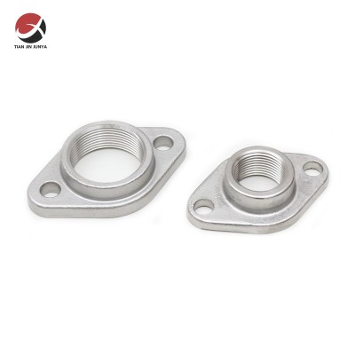 OEM Investment Casting/Lost Wax Casting/Precision Casting Stainless Steel Flange Gasket with Female Threads for Machinery Parts