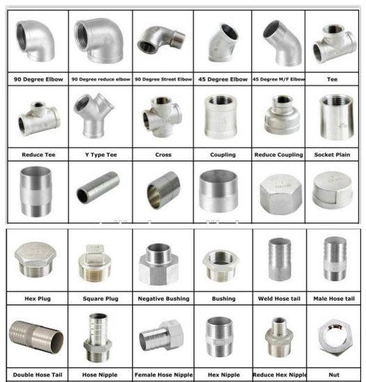11/2*1/2 Stainless Steel Malleable Fittings Reducing Socket NPT Threaded Connection Plubming Hardware Decorative Fittings