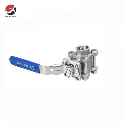 Factory Direct Sales High Quality Stainless Steel Female Thread 3PC Lug Ball Valve with High Mounting Pad ISO 5211 for Water Oil Gas Flow Control
