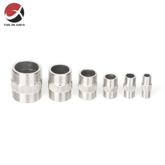 ANSI/JIS/DIN Standard Investment Casting Stainless Steel Thread Pipe Fitting NPT Bsp Hexagonal Nipple, Pipe Hex Nipple-Lost Wax Casting