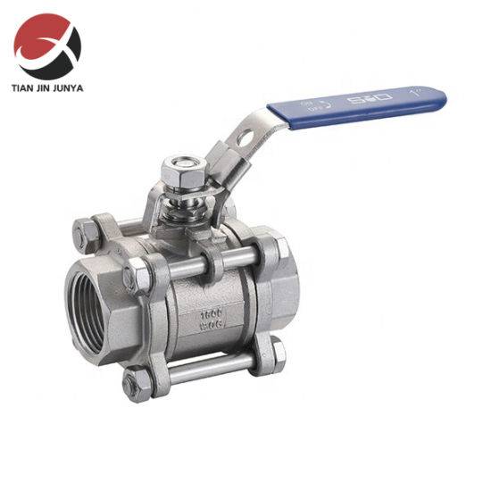4" OEM Supplier High Quality Factory Direct 3PC Ball Valve Stainless Steel NPT SS304/Wcb 1000 Wog Used in Bathroom Kitchen Toilet Plumbing Materials