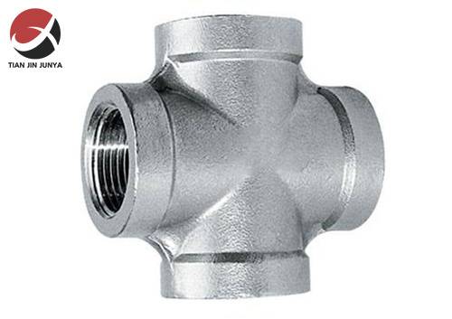 Discountable price 316 Female Reducing Cross Plumbing Materials - 4" High Quality of Weld Casting Stainless Steel Malleable Iron Cross Joint Pipe Fittings Malleable Cross 4 Way Cross for Plum...