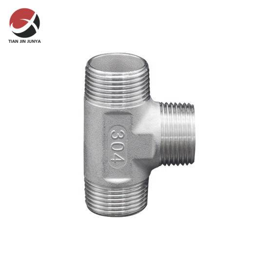 High definition Black Stainless Steel Faucet - Full Port Stainless Steel Tee 304 316 Bsp NPT G BSPT Male Thread Casting Pipe Fitting Connector Plumbing/Sanitary/Bathroom/Water Heating Materials &#...