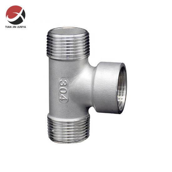 One of Hottest for Pipe Saddle Clamp - Stainless Steel Tee 304 316 Bsp NPT G BSPT Female and Male Thread Casting Pipe Fitting Connector Plumbing Materials – Junya