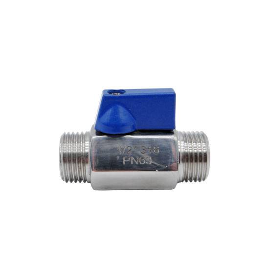 3/8 Inch SS304/316 Stainless Steel Double Male Threaded Mini Ball Valve
