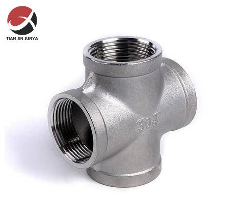 2021 High quality Stainless Steel Tees - 2"Female Threaded 4 Cross Malleable Stainless Steel Pipe Fittings Casting Malleable Crosses – Junya