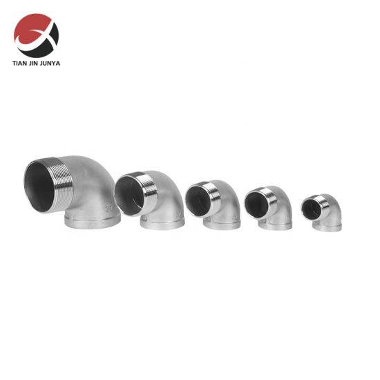 Factory making Stainless Steel Threaded Pipe Fittings - Junya Stainless Steel 304 316 Thread Casting Pipe Fitting Customized Connector 90 Degree Street Exhaust Elbow Building Plumbing Materials &#...