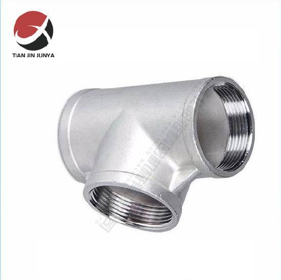 1/8" SS304 316 BSPT NPT Thread Screw Tee Stainless Steel Pipe Fitting