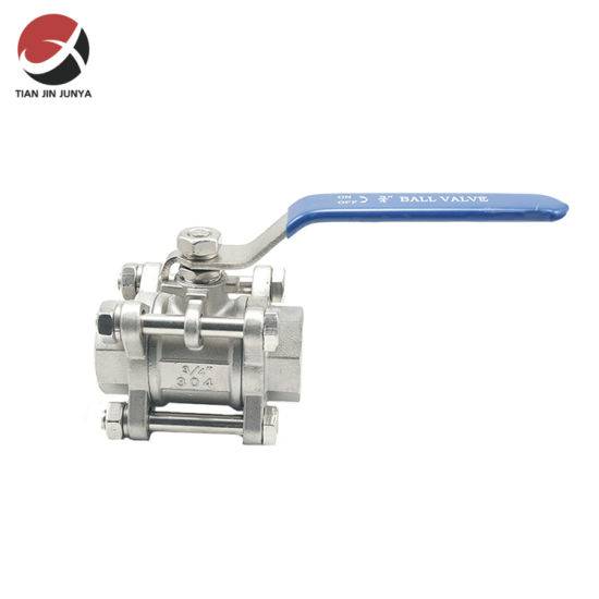 1/4′′-4′′ Ss 316 CF8m Stainless Steel 3PC Ball Valve with Handle