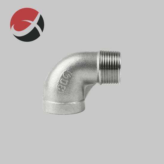 2021 New Style Architectural Hardware Fittings - Investment Cast Iron Malleable 90 Degree Male Female Thread Black Stainless Steel Reducing Elbow Pipe Fitting for Valve Accessories Lost Wax Castin...