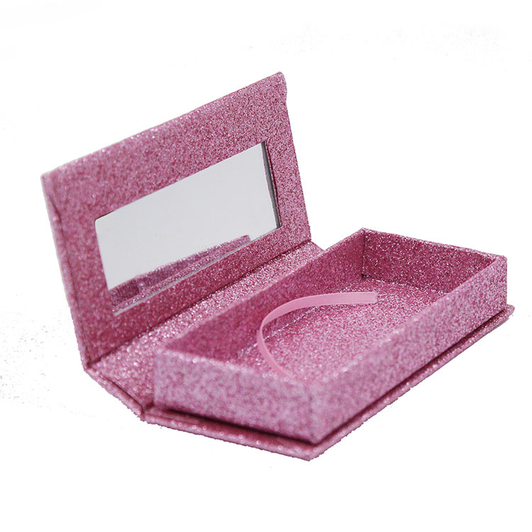 OEM/ODM Factory Luxury Eyelash Packaging Box - Glitter Paper Eyelash Box With Mirror Inside – Knowledge Printing detail pictures