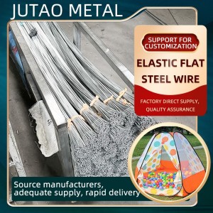 Sârmă de oțel pentru panou publicitar la comandă din fabrică chineză, sârmă de oțel plat elastică, corturi de camping în aer liber, sârmă de oțel galvanizat