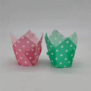Factory Promotional Greaseproof Cupcake Liners Wholesale - Customized disposable grease-proof cake tools tulip muffin wraps for bakery – Jiawang
