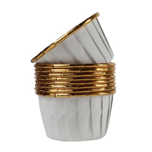 Gold Foil Metallic coated cupcake liner cake wraps baking cup for party bakery birthday