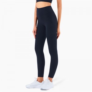 Pantalons de ioga nu de lycra d'alta elasticitat per a dones de cintura alta Fitness Legging esportiu per a dona