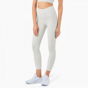Nouveau Pantalon de Fitness sport nu côtelé taille haute hanches pêche et pantalon de Yoga ventre femme