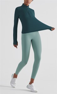 lulu สวมเสื้อโยคะเปลือยสบายสวมเสื้อคอเต่าครึ่งซิปเสื้อกีฬาผู้หญิงผู้ผลิตชุดออกกำลังกาย