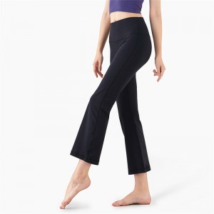 New Style Support Nude Sports Yoga Pants Flared Tight-fitting High-waist Hip-lifting Fitness Pants