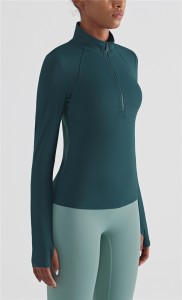 lulu pohodlné nude jóga nosiť bunda top rolák pol zips športová bunda ženy fitness oblečenie výrobcu