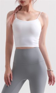 Lycra hot soft yoga bra LULU Camisole sports vest with chest pad fitness underwear