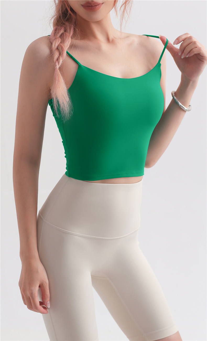 China wholesale Transparent Yoga Pants - Lycra hot soft yoga bra LULU Camisole sports vest with chest pad fitness underwear – JWCOR