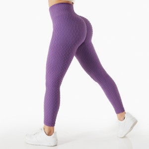 3D Jacquard Weave Sports Pants rau Workout