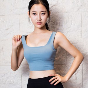 Yoga Sports Bra Fitness Beauty Back Gather Vest Type Shock Absorption Running Sports Underwear