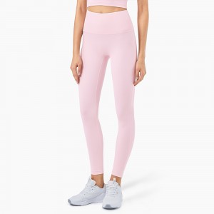 Nowe spodnie do jogi bez linii T sportowe nagie obcisłe legginsy z wysokim stanem kobiece brzoskwiniowe spodnie biodrowe
