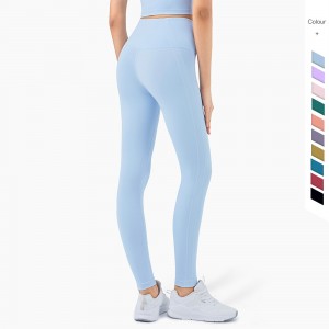 Нові брюки для йоги без Т-подібної форми Спортивні оголені обтягуючі легінси з високою талією Жіночі персикові брюки на стегна