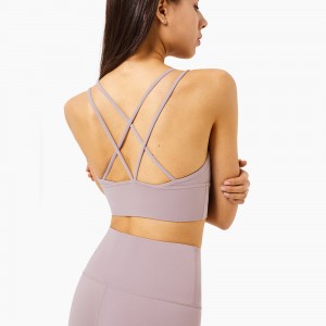 Sportovní dámské spodní prádlo Fitness podprsenka s vysokou podporou Cross-back Strap