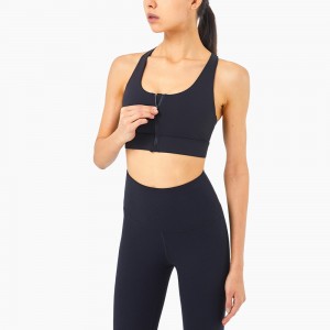 YKK Zipper Sports Bra High-intensity Beauty Back Shock Absorption Running Fitness Sports Underwear