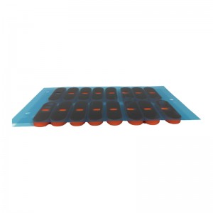 Orange Silicone Rubber Foot with Adhesive Backing