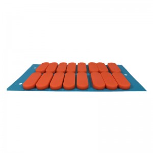 Orange Silicone Rubber Foot with Adhesive Backing