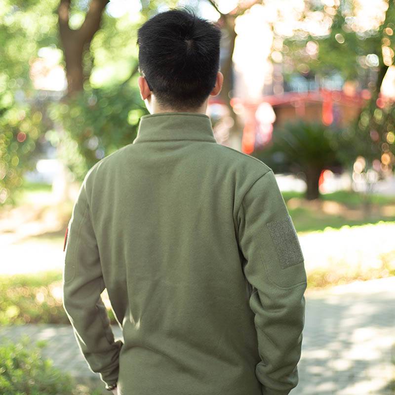 2021 Wholesale Custom Men zipper through sweatshirt set Casual Style Long Sleeve with pocket