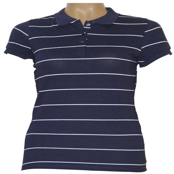 Factory Wholesale Classic Striped Jersey Fabric women polo shirt Featured Image
